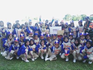 Tim Marching Band Binaan Kodim 1803/Fakfak Raih Juara 1 Tingkat SD dan Juara 1 Mayoret Terbaik