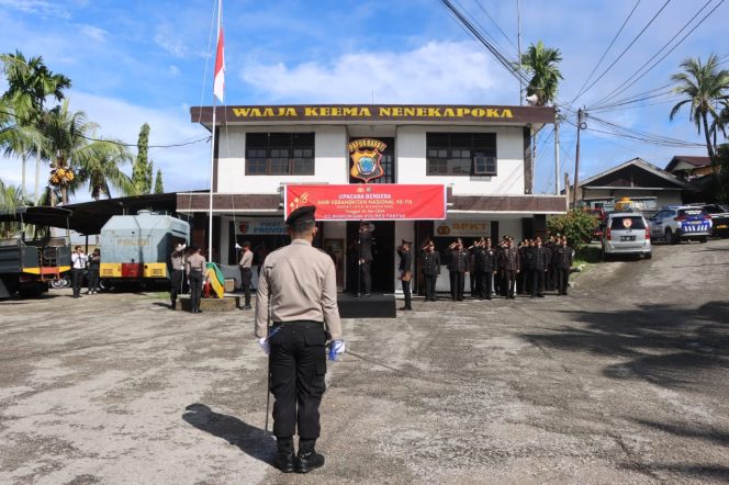 
					Wakapolres Kompol Indro Rizkiadi Pimpin Upacara Hari Kebangkitan Nasional ke- 116 Tahun, (Foto: EM/Humas Polres Fakfak).