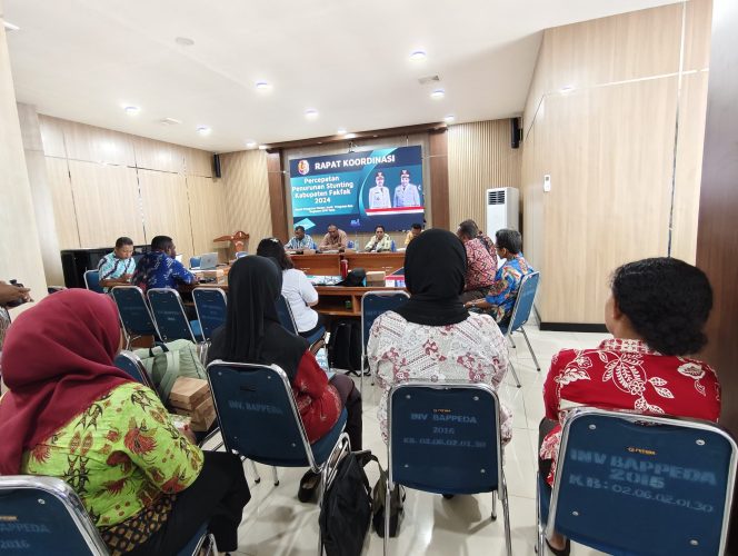 
					Pimpin Rakor Percepatan Penurunan Stunting, Wakil Bupati Fakfak Tegaskan Agar OPD Terkait Terus Hadir di Rapat Evaluasi