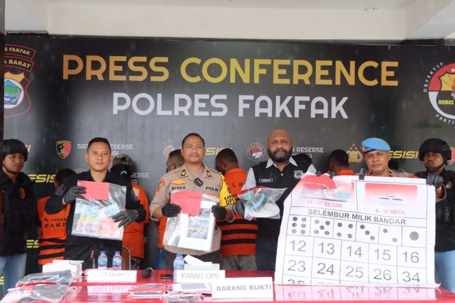 Lagi-lagi, Polisi Berhasil Ungkap Kasus Tindak Pidana Perjudian di Fakfak Papua Barat