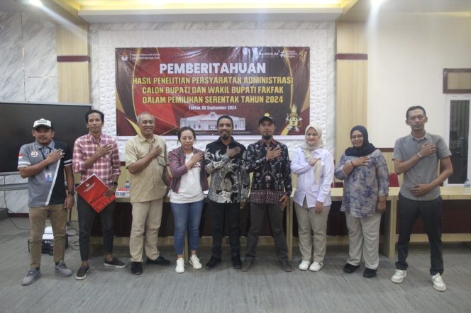 
					KPU Fakfak Serahkan Hasil Verifikasi Bapaslon: Menuju Penetapan Calon Bupati-Wakil Bupati 2024