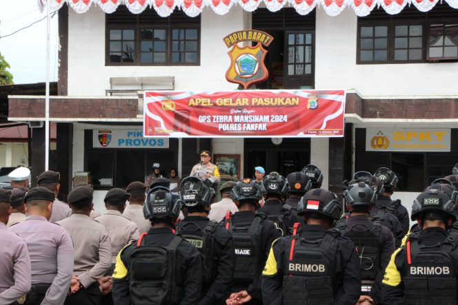 
					Pimpin Apel Gelar Pasukan Operasi Zebra Mansinam – 2024, Kapolres Fakfak Tegaskan 7 Target Pelanggaran Lalu Lintas