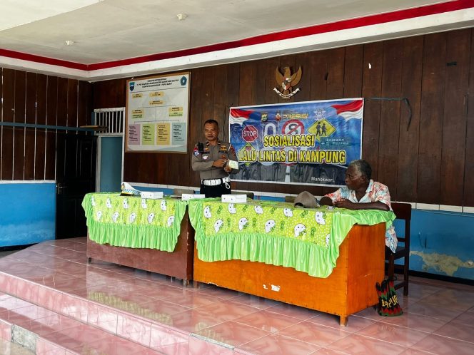 
					Ditlantas Polda Papua Barat Gelar Sosialisasi Tertib Lalul Lintas Di Manokwari, (Foto: EM/Humas Polres Fakfak).