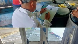 KSOP Fakfak Awasi Perpanjangan Sertifikat Keselamatan Kapal KM Usaha Baru, (Foto: EM/Djpl KSOP Fakfak).