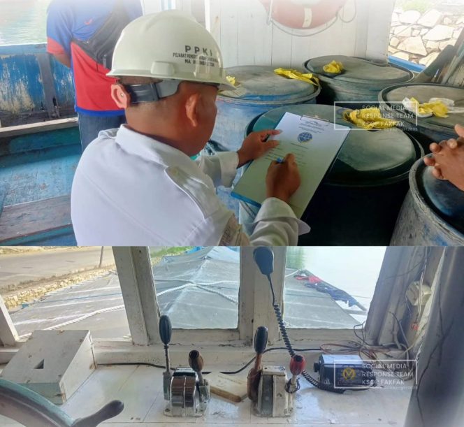 
					KSOP Fakfak Awasi Perpanjangan Sertifikat Keselamatan Kapal KM Usaha Baru, (Foto: EM/Djpl KSOP Fakfak).