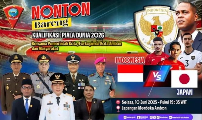 
					Ambon Bersatu Dukung Timnas! Nobar Indonesia vs Jepang Meriahkan Lapangan Merdeka