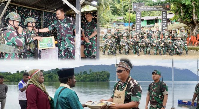 
					Kunjungi Pos Satgas di Kaimana, Kolonel Irwan Budiana Tekankan Sinergi dan Keamanan, (Foto: EM/Panrem 182/JO).