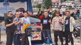 Meriah! BRI Fakfak Undi Hadiah Simpedes, Satu Mobil Dibawa Pulang, (Foto: EM/Ramli Rumbati).