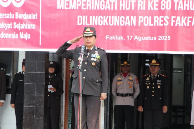 
					Polres Fakfak Gelar Upacara HUT ke-80 RI: Kobarkan Semangat Nasionalisme, Teguhkan Pengabdian untuk Negeri