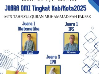 Pemenang Olimpiade Madrasah Indonesia 2025 tingkat Kabupaten yang lolos ke tingkat Provinsi 