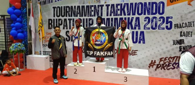 
					Prestasi Gemilang! Atlet Taekwondo Fakfak Borong Emas di Turnamen Mimika